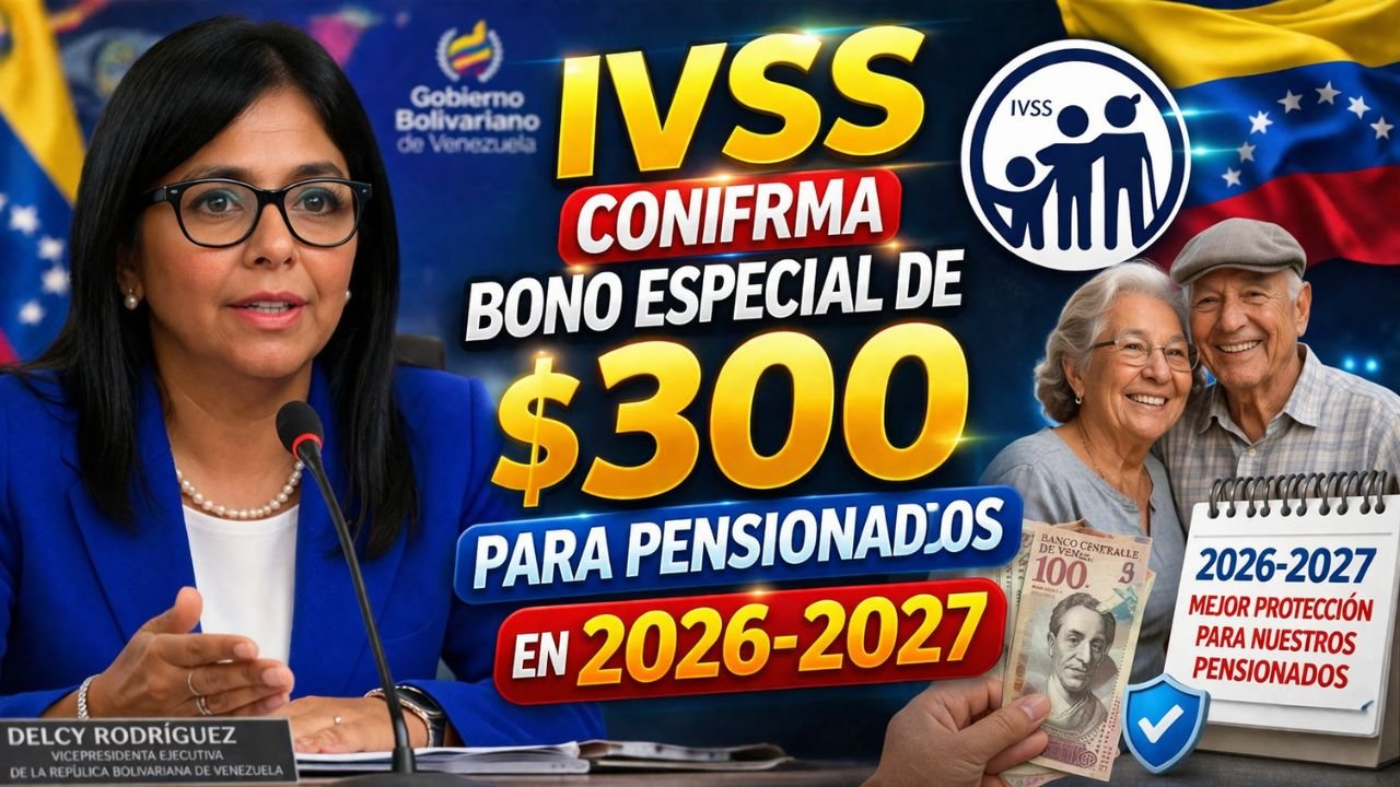 IVSS confirma bono especial de $300 para pensionados en 2026-2027