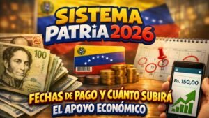 Sistema Patria 2026: fechas de pago y cuánto subirá el apoyo económico